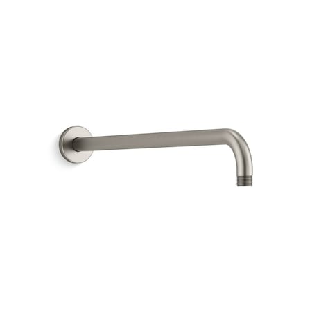 Statement 19" wall-mount single-function rainhead arm and flange